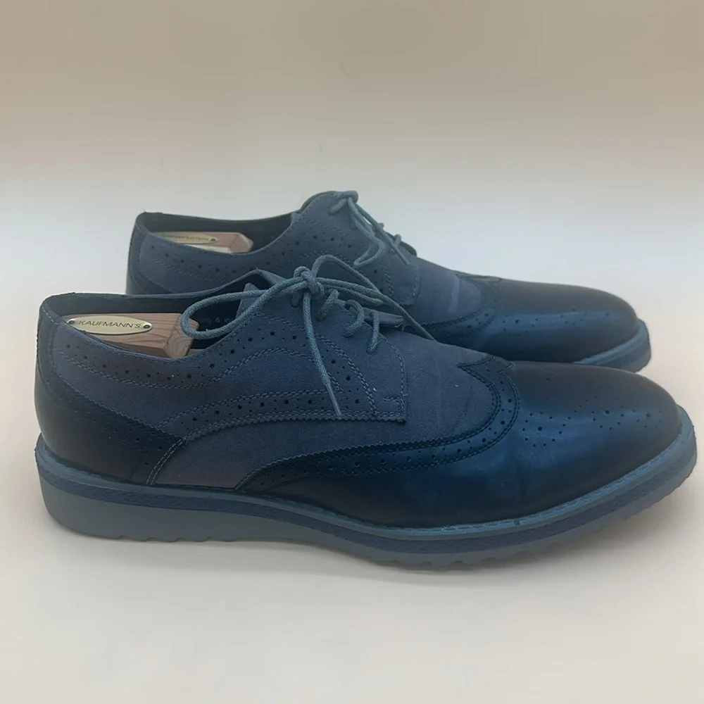 Alpine Swiss ALEC Mens Ripple Sole Wingtip Shoes Leather Lining & Insole - US 12